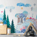 Photo Wallpaper Journey in the forest - landscape with cloud mountains and trees for children 142737 additionalThumb 4