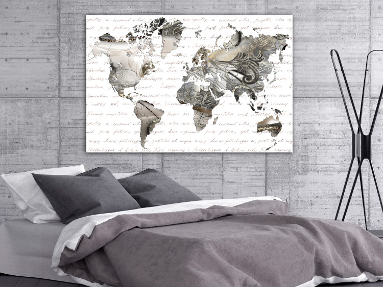 Canvas Between the Lines (1-piece) Wide - world map and abstraction 143137 additionalImage 3