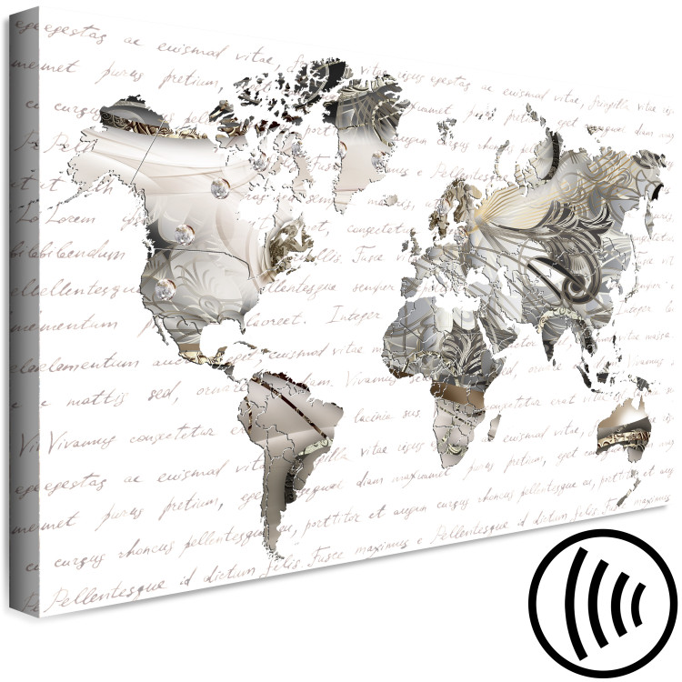 Canvas Between the Lines (1-piece) Wide - world map and abstraction 143137 additionalImage 6
