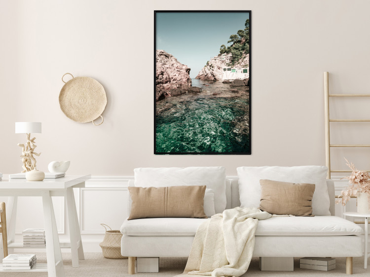 Poster Rocks in the Balearic Islands - Seascape With Houses in the Background 145337 additionalImage 10