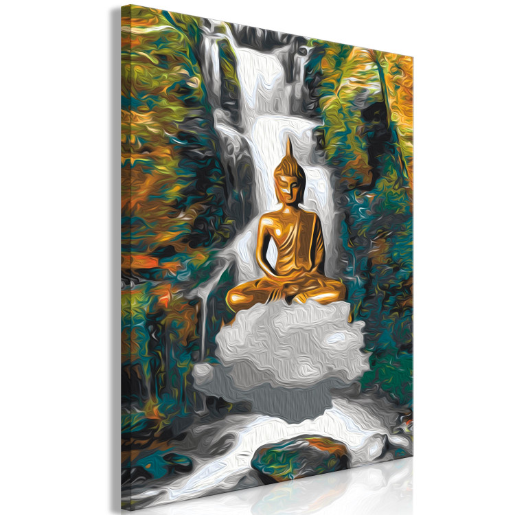 Paint by number Levitating Buddha - Meditating Figure in Front of a Waterfall and a Forest 146537 additionalImage 6