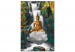 Paint by number Levitating Buddha - Meditating Figure in Front of a Waterfall and a Forest 146537 additionalThumb 3