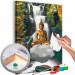 Paint by number Levitating Buddha - Meditating Figure in Front of a Waterfall and a Forest 146537