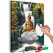 Paint by number Levitating Buddha - Meditating Figure in Front of a Waterfall and a Forest 146537 additionalThumb 7
