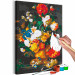 Paint by number Baroque Nature - Sumptuous Bouquet of Colorful Flowers against a Dark Background 147337 additionalThumb 6