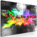 Canvas Print Rainbow Colors - Colorful Abstraction With a Texture on a Silver and Black Background 148437 additionalThumb 2
