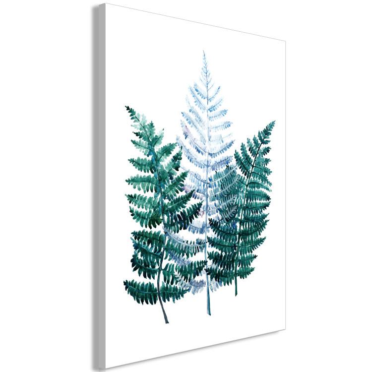 Canvas Nature Landscape (1-piece) - green fern leaves on a white background 149637 additionalImage 2