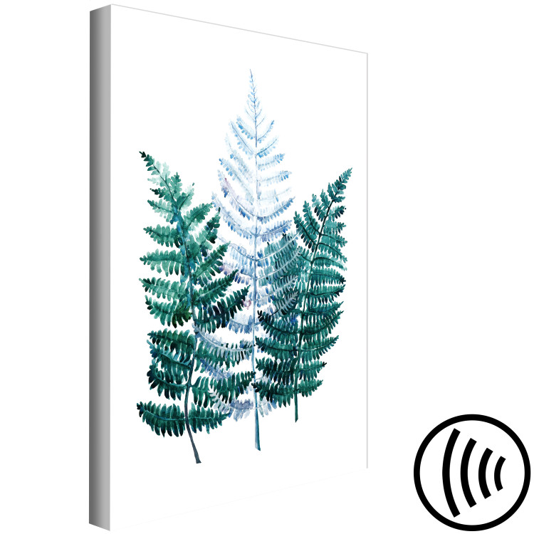 Canvas Nature Landscape (1-piece) - green fern leaves on a white background 149637 additionalImage 6