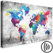Canvas Art Print World Map: Grey Style 150037 additionalThumb 6