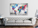 Canvas Art Print World Map: Grey Style 150037 additionalThumb 3
