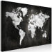 Large canvas print Black and White Map of the World [Large Format] 150837 additionalThumb 3