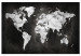 Large canvas print Black and White Map of the World [Large Format] 150837