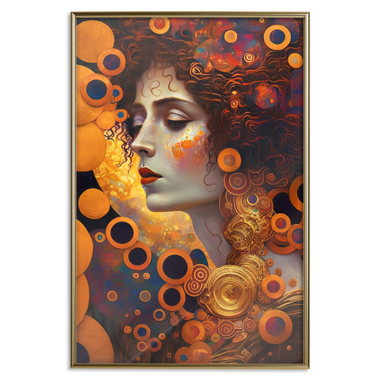 Wall Poster A Pensive Woman - A Portrait Inspired by the Works of Gustav Klimt 151137 additionalImage 16