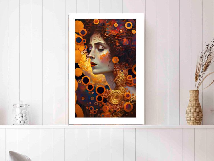 Wall Poster A Pensive Woman - A Portrait Inspired by the Works of Gustav Klimt 151137 additionalImage 9