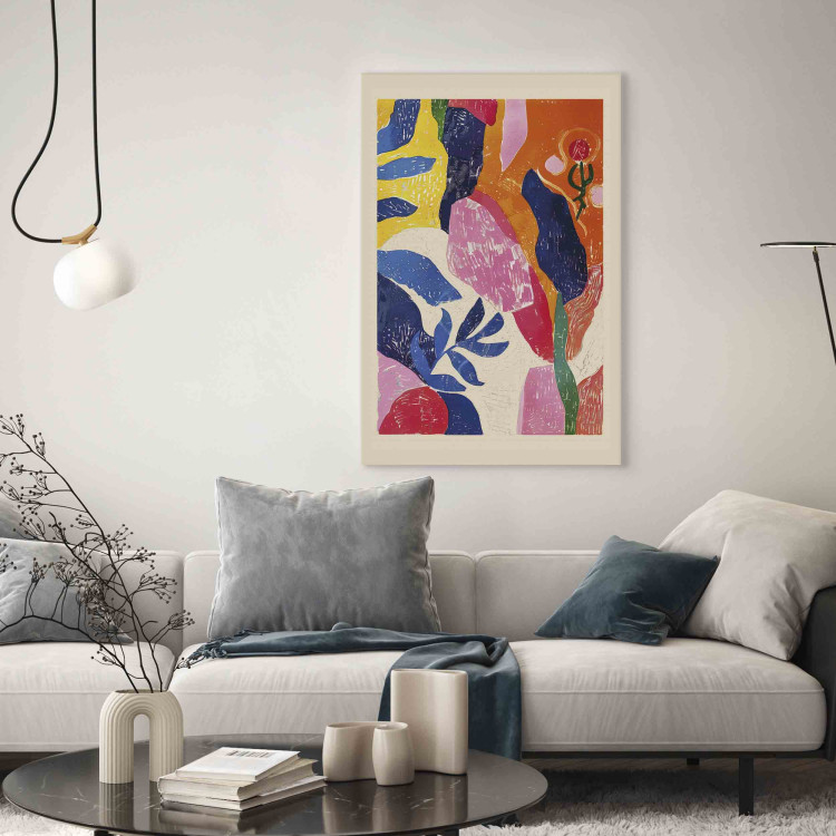 Canvas Colorful Abstraction - A Composition Inspired by the Work of Henri Matisse 159937 additionalImage 5