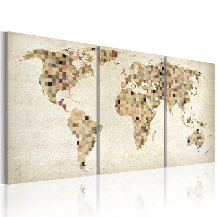 Canvas The World map - squares 55337 additionalImage 2