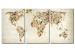 Canvas The World map - squares 55337
