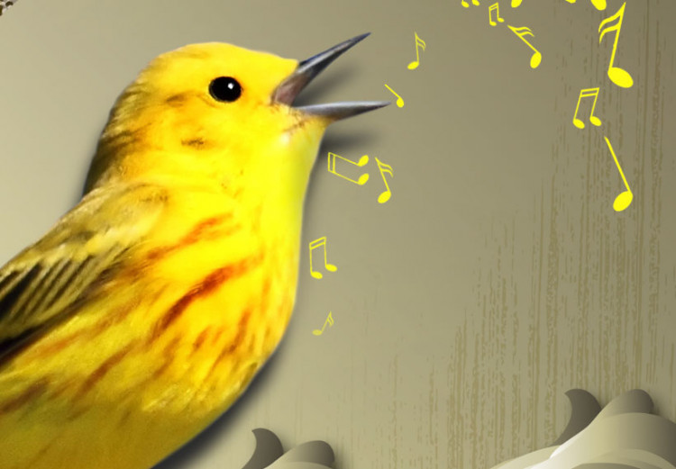 Canvas Print Yellow bird singing 56237 additionalImage 5