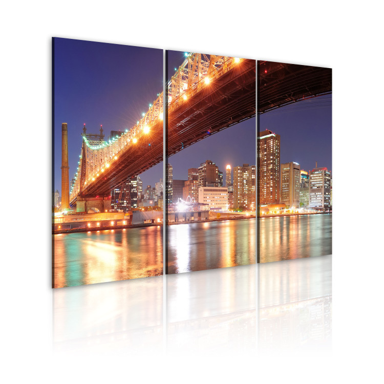 Canvas Print Well-lit Brooklyn Bridge 58337 additionalImage 2