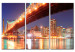 Canvas Print Well-lit Brooklyn Bridge 58337