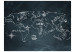 Wall Mural World Map - Continents on a Black Background with text in Czech 60037 additionalThumb 1