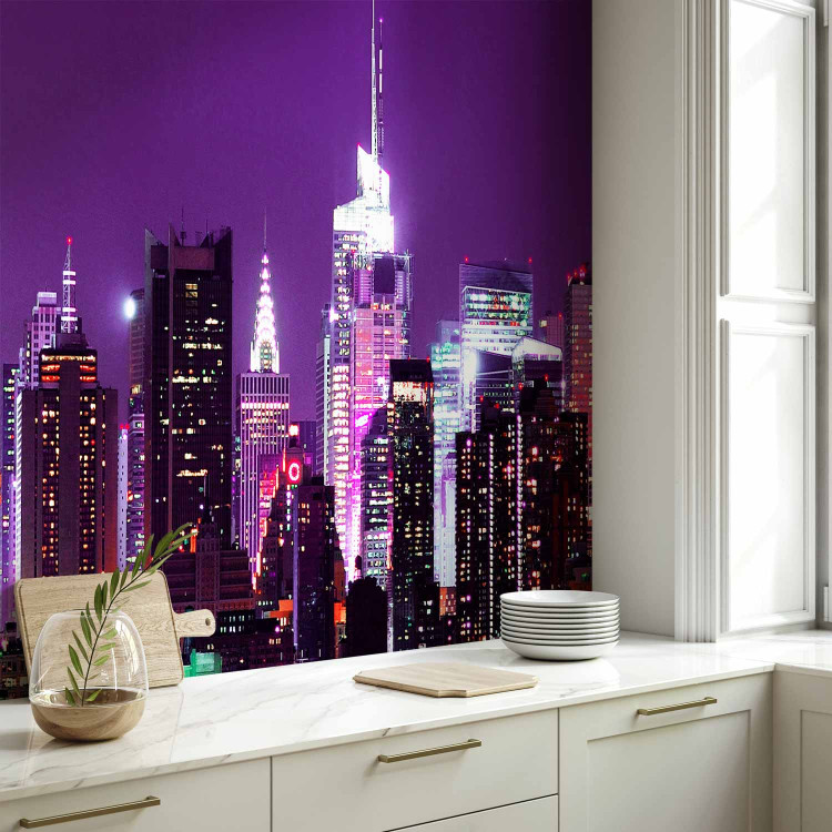 Wall Mural Lights of New York - Cityscape with a Touch of Purple Shades 61537 additionalImage 7