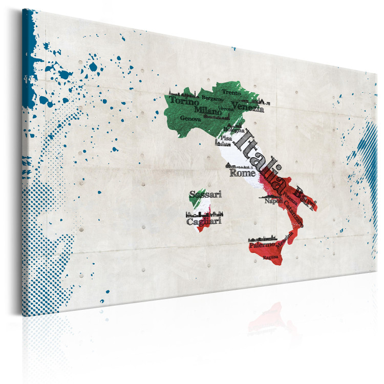 Canvas Print Map: Italy 90237 additionalImage 2