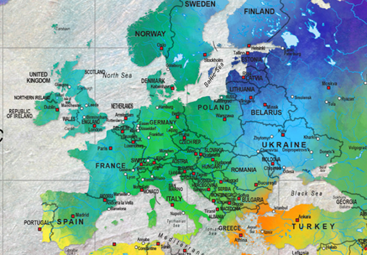 Decorative Pinboard World Map: Rainbow Gradient [Cork Map] 96137 additionalImage 6