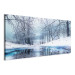 Canvas Harsh Winter (1-part) Wide - River Landscape with White Scenery 108447 additionalThumb 2