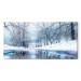 Canvas Harsh Winter (1-part) Wide - River Landscape with White Scenery 108447 additionalThumb 7