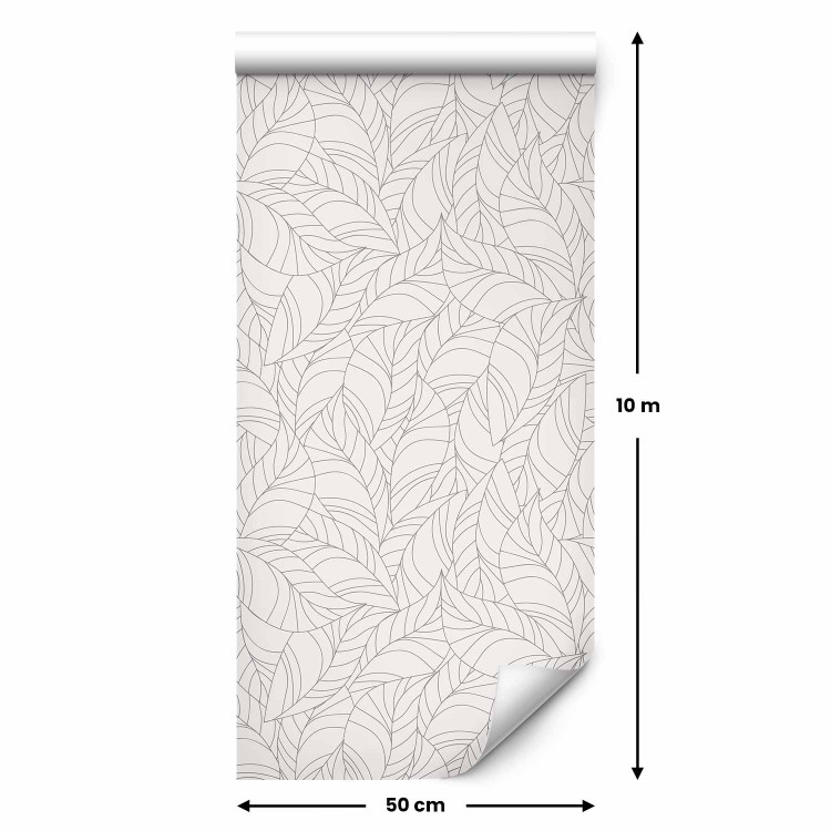 Modern Wallpaper Colourless Leaves 114647 additionalImage 7