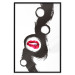 Wall Poster Bitten lips - black and white abstraction with a touch of red 115047 additionalThumb 18
