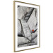 Wall Poster Black and White Leaves - composition with a red leaf among grays 116547 additionalThumb 8