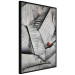 Wall Poster Black and White Leaves - composition with a red leaf among grays 116547 additionalThumb 10
