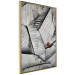Wall Poster Black and White Leaves - composition with a red leaf among grays 116547 additionalThumb 12