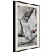 Wall Poster Black and White Leaves - composition with a red leaf among grays 116547 additionalThumb 3