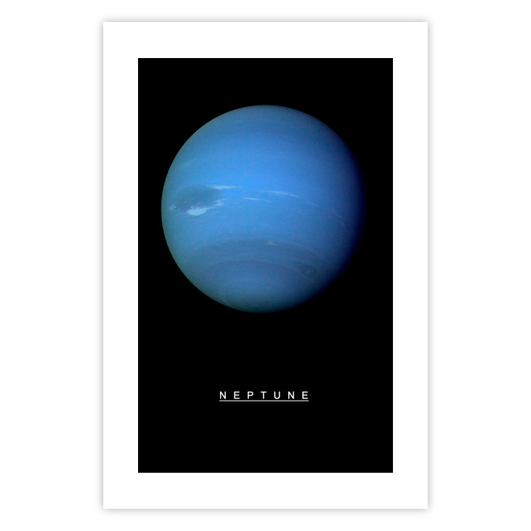 Wall Poster Neptune - blue planet and simple English text against black 116747 additionalImage 19