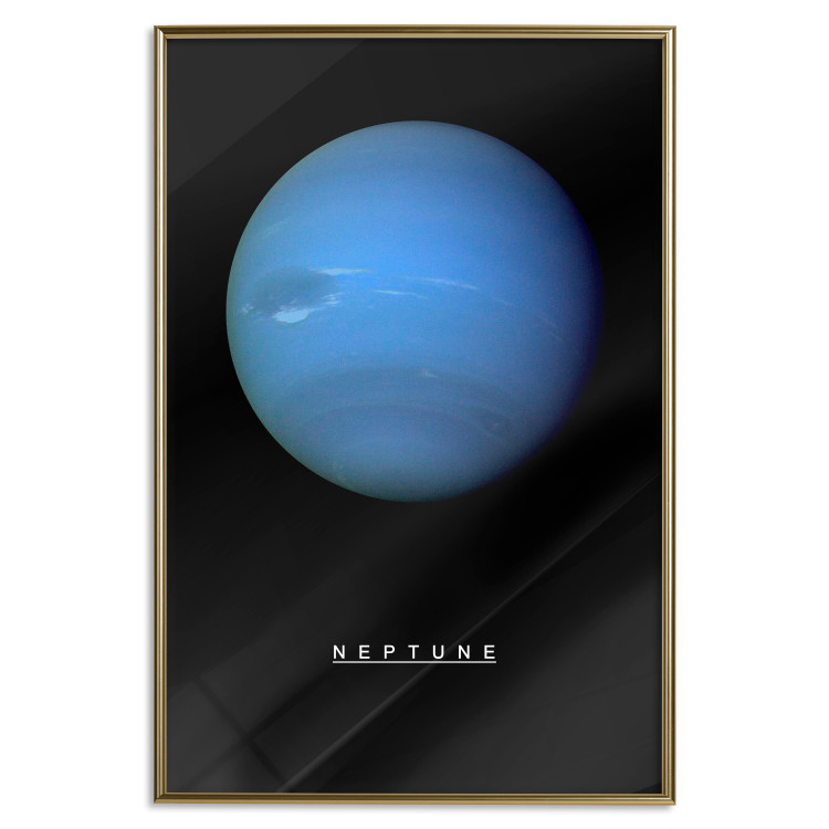 Wall Poster Neptune - blue planet and simple English text against black 116747 additionalImage 16