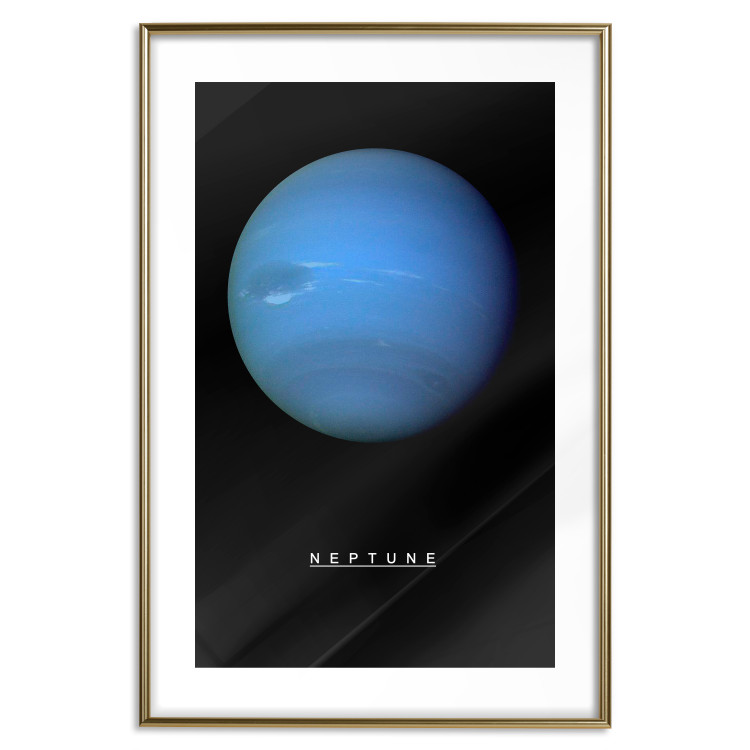Wall Poster Neptune - blue planet and simple English text against black 116747 additionalImage 14