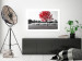 Wall Poster Tree with Red Leaves - black and white landscape of a lake in the park 117147 additionalThumb 4
