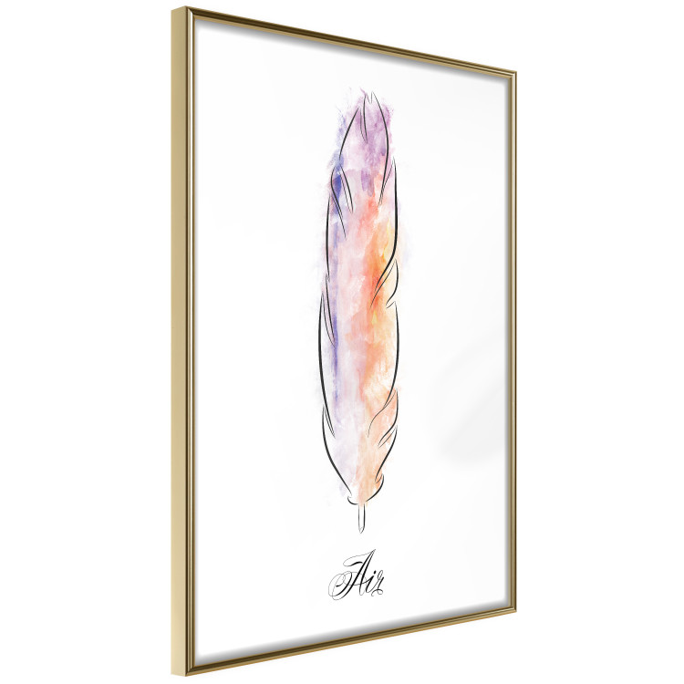 Poster Colorful Feather - composition with a colorful bird feather on a white background 117247 additionalImage 12