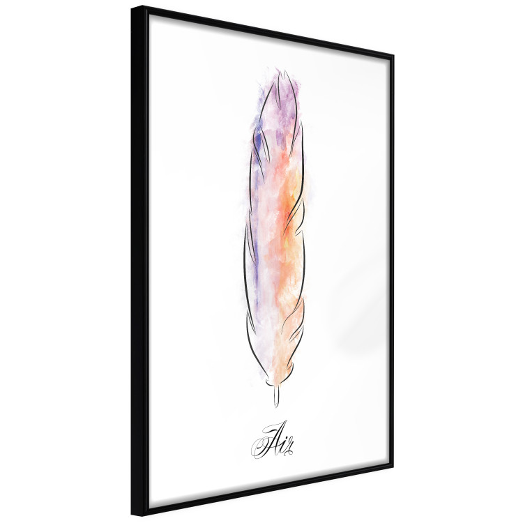 Poster Colorful Feather - composition with a colorful bird feather on a white background 117247 additionalImage 10