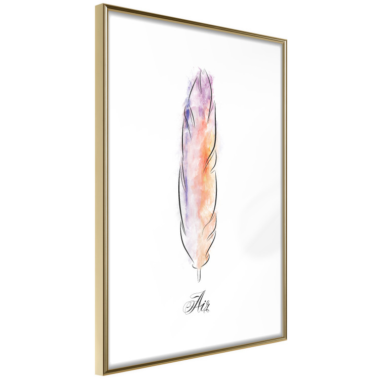 Poster Colorful Feather - composition with a colorful bird feather on a white background 117247 additionalImage 6