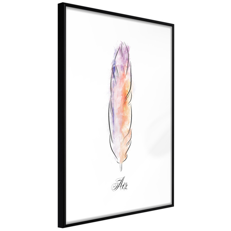 Poster Colorful Feather - composition with a colorful bird feather on a white background 117247 additionalImage 13