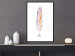 Poster Colorful Feather - composition with a colorful bird feather on a white background 117247 additionalThumb 6
