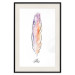 Poster Colorful Feather - composition with a colorful bird feather on a white background 117247 additionalThumb 18