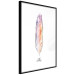 Poster Colorful Feather - composition with a colorful bird feather on a white background 117247 additionalThumb 11