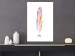 Poster Colorful Feather - composition with a colorful bird feather on a white background 117247 additionalThumb 2