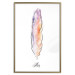 Poster Colorful Feather - composition with a colorful bird feather on a white background 117247 additionalThumb 20