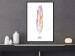 Poster Colorful Feather - composition with a colorful bird feather on a white background 117247 additionalThumb 5
